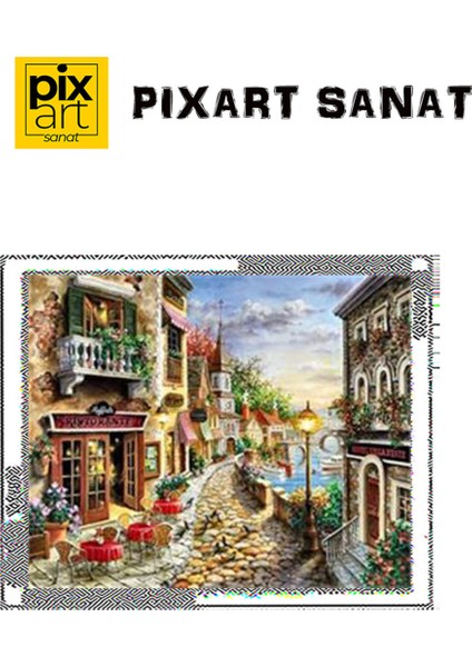 Venedikte Restaurant Pixart Sanat Elmas Mozaik Tablo Diamond Türkiye 61 x 51 cm fırsatları