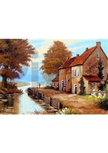 Çiftlik Evi Pixart Sanat Elmas Mozaik Tablo Diamond Türkiye 61*43