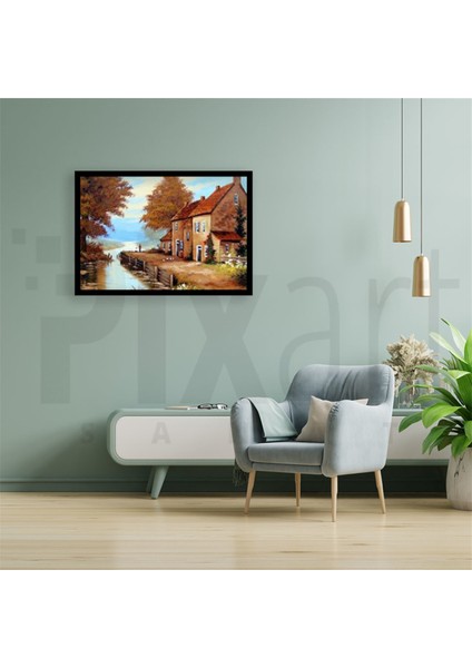 Çiftlik Evi Pixart Sanat Elmas Mozaik Tablo Diamond Türkiye 61*43 fiyatları