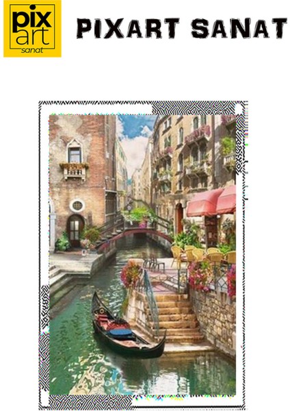Venedik Sokokları Pixart Sanat Elmas Mozaik Tablo Diamond Türkiye 36*53 fırsatları