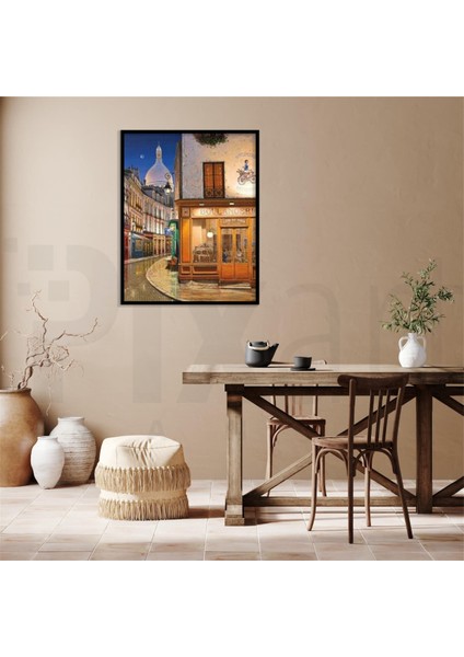 Paris Sokakları Pixart Sanat Elmas Mozaik Tablo Diamond Türkiye 41 x 51 cm modelleri