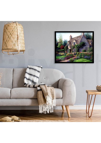Sarmaşıklı Ev Pixart Sana Elmas Mozaik Tablo Diamond Türkiye T 61 x 51 cm modelleri