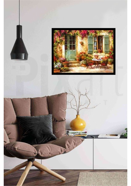 Çiçekli Bahçe Pixart Sanat Elmas Mozaik Tablo Diamond Türkiye 69*51 modelleri