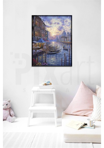 Akşam Üstü Venedik Pixart Sanat Elmas Mozaik Tablo Diamond Türkiye 41 x 51 cm modelleri