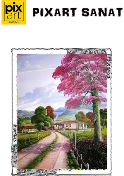 Köy Yolu Pixart Sanat Elmas Mozaik Tablo Diamond Türkiye 38 x 51 cm fırsatları