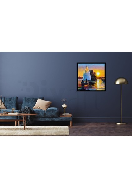 Leonid Afremov Tarzı Günbatımı Pixart Sanat Elmas Mozaik Tablo Diamond Türkiye 50*50 fiyatları