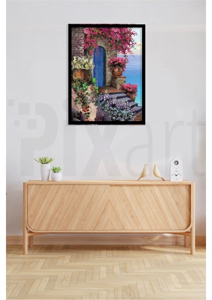 Cafenin Deniz Manzarası Pixart Sanat Elmas Mozaik Tablo Diamond Türkiye 46*61 fiyatları