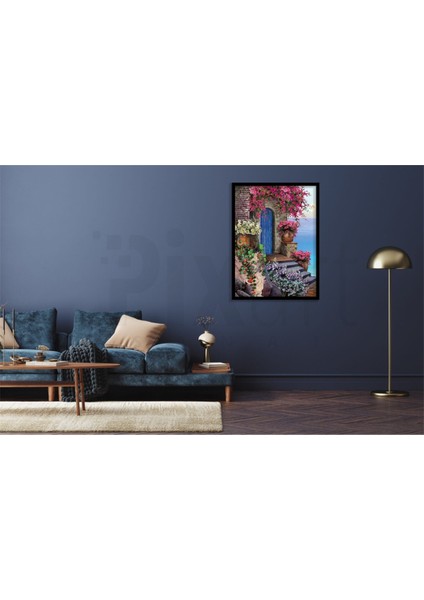 Cafenin Deniz Manzarası Pixart Sanat Elmas Mozaik Tablo Diamond Türkiye 46*61 modelleri