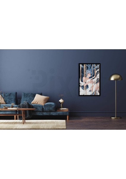 Parmakliklar Ve Kadin 40 x 50 Elmas Mozaik Tablo