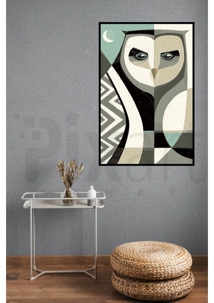 Sanatsal Baykus 43 x 60 Elmas Mozaik Tablo fiyatları