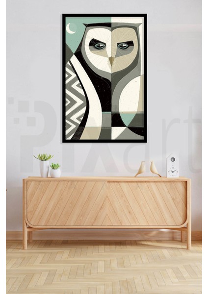 Sanatsal Baykus 43 x 60 Elmas Mozaik Tablo modelleri