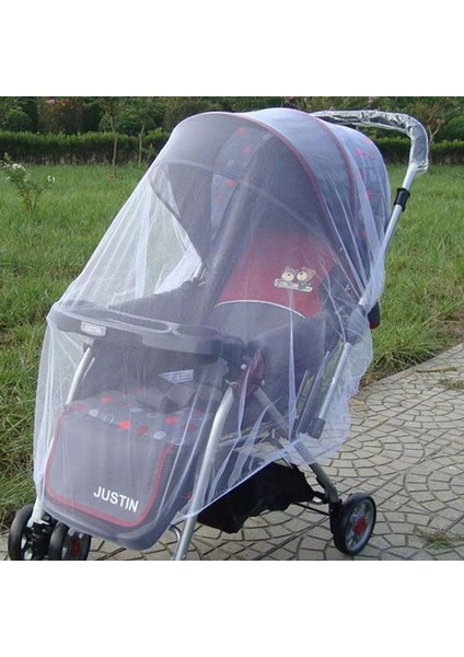 Pram Cibinlik Tam Kapak Bebek Sivrisinek Önleyici Kapak Nakış Gazlı Bez Güneşlik Perde Yaz Nefes Alabilir (Yurt Dışından)