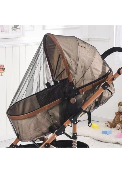Pram Cibinlik Tam Kapak Bebek Sivrisinek Önleyici Kapak Nakış Gazlı Bez Güneşlik Perde Yaz Nefes Alabilir (Yurt Dışından)