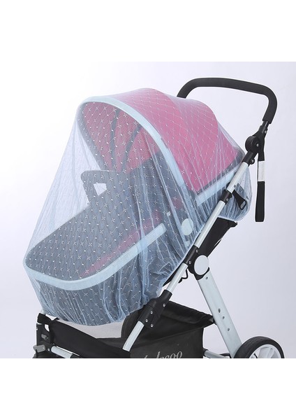 Pram Cibinlik Tam Kapak Bebek Sivrisinek Önleyici Kapak Nakış Gazlı Bez Güneşlik Perde Yaz Nefes Alabilir (Yurt Dışından)