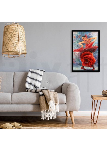 Kırmızı Elbiseli Ispanyol 40 x 60 cm fiyatları