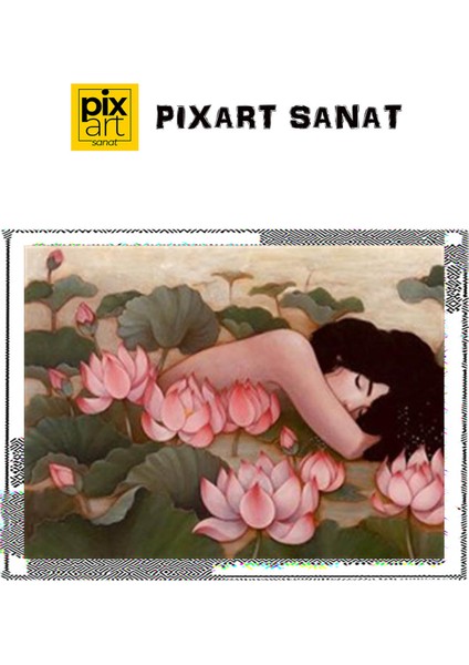 Çiçekler Içinde Uyuyan Kızz 66 x 51 cm fırsatları