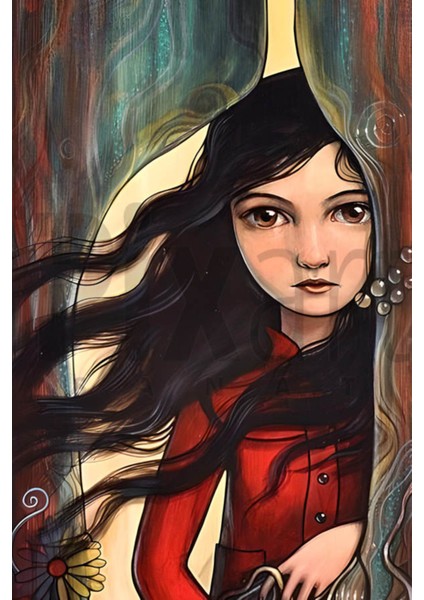 Kuskulu Kadin 40 x 60 Elmas Mozaik Tablo