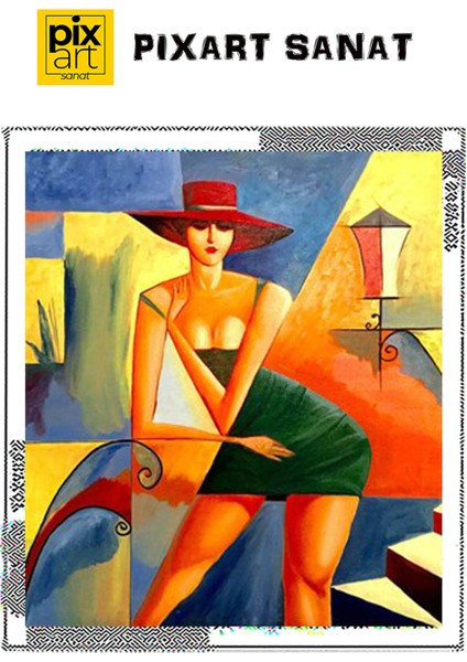 Soyut Kadin Sanati 40 x 50 Elmas Mozaik Tablo fırsatları