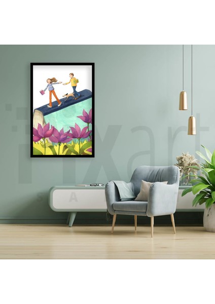 Kitap Tepesinde 40 x 60 Elmas Mozaik Tablo fiyatları