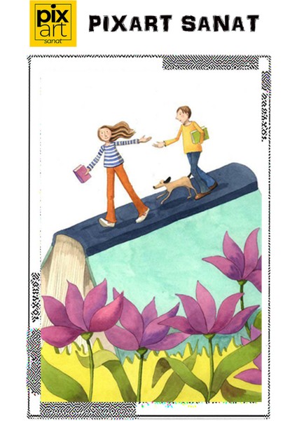 Kitap Tepesinde 40 x 60 Elmas Mozaik Tablo fırsatları