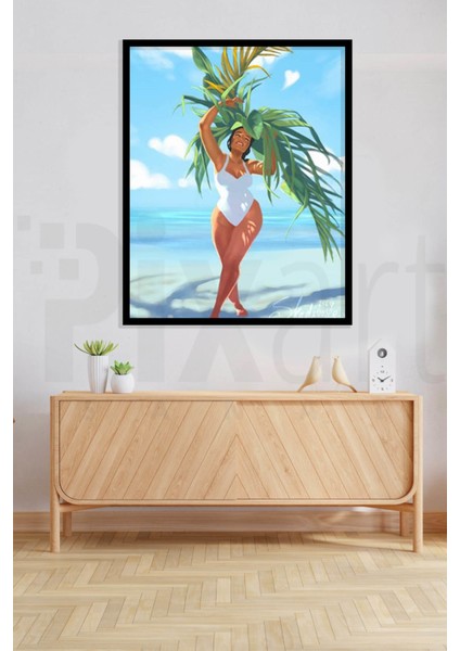 Yaz Gunu Ve Guzel Kadin 43 x 50 Elmas Mozaik Tablo fiyatları