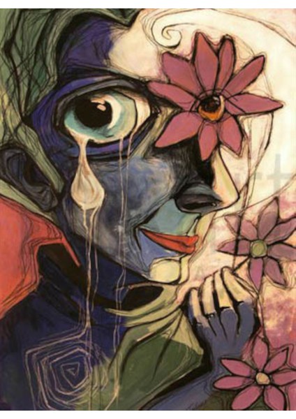 Soyutsal Calisma 40 x 60 Elmas Mozaik Tablo