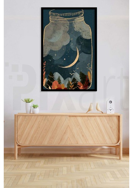 Bir Kavanoz Dunya 40 x 60 Elmas Mozaik Tablo modelleri