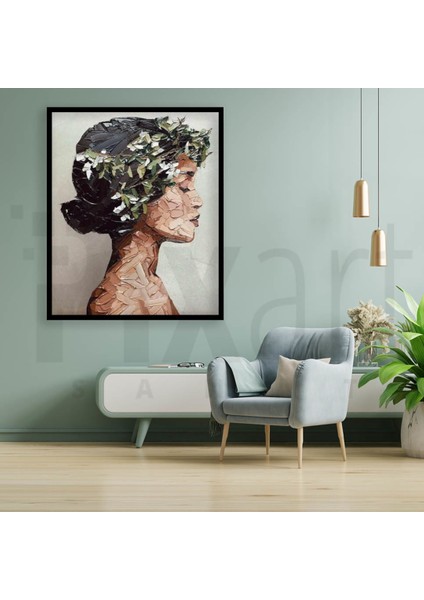 Yagli Boya Kadin Potre 40 x 50 Elmas Mozaik Tablo fiyatları