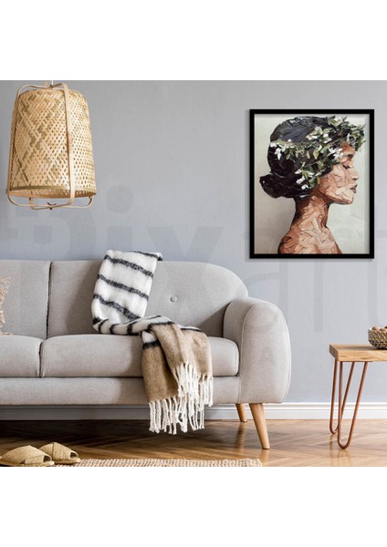 Yagli Boya Kadin Potre 40 x 50 Elmas Mozaik Tablo modelleri