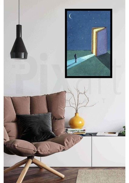 Hayata Acilan Kapi 43 x 60 Elmas Mozaik Tablo modelleri