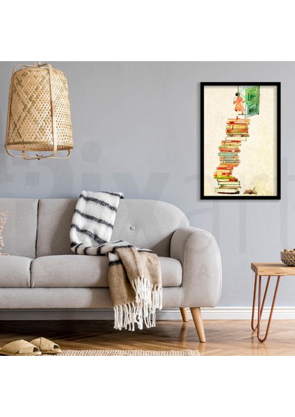 Kitaplarla Yukselis 40 x 60 Elmas Mozaik Tablo fiyatları