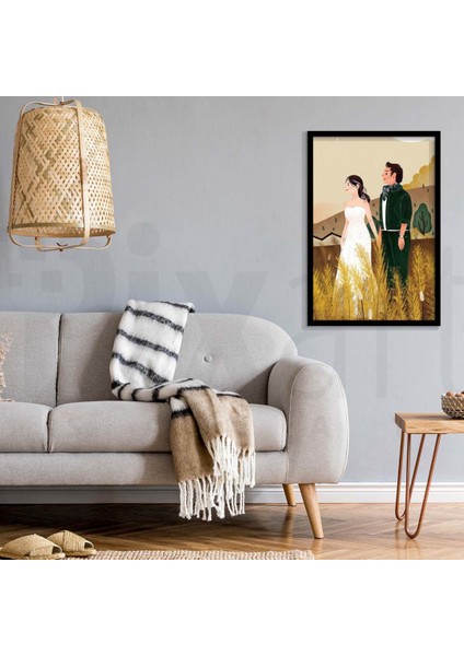 Gelin Ve Damat 40 x 60 Elmas Mozaik Tablo modelleri