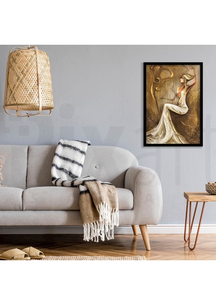 Kızıl Arp Çalan Kadın 37 x 56 cm modelleri