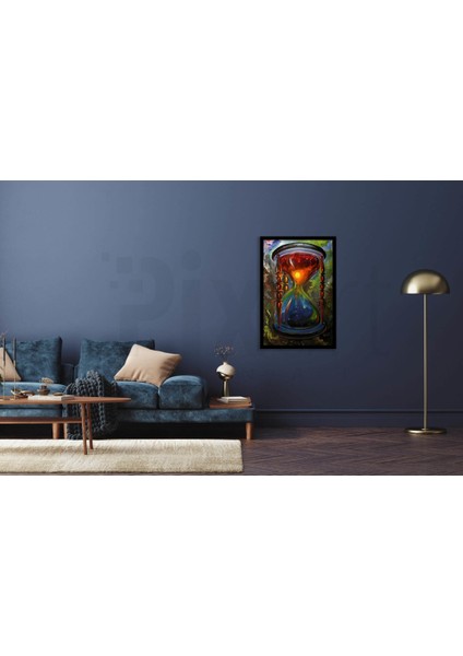 Kum Saatinde Gece Gunduz 40 x 60 Elmas Mozaik Tablo fiyatları