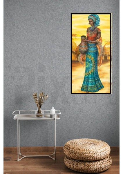 Mavi Afrikalı Kız 41 x 81 cm modelleri