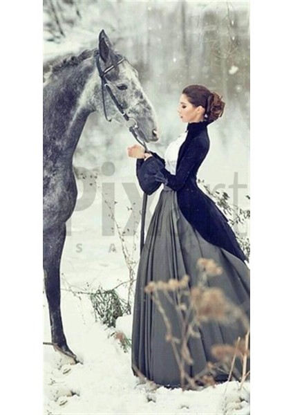Karların Içindeki At 38 x 76 cm