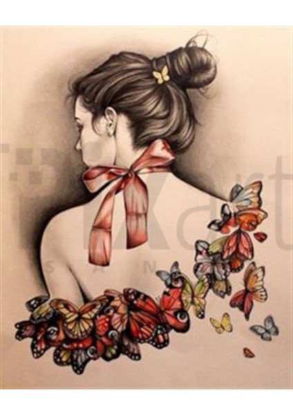 Kelebekler Kurdela 46 x 56 cm