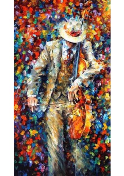 Müzisyen Elmas Mozaik Tablo 28 x 51 cm