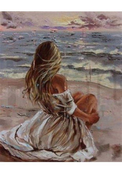 Deniz Kenarındaki Kadın 56 x 69 cm