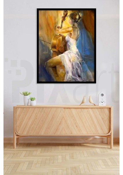 Çello ve Kız 46 x 56 cm fiyatları