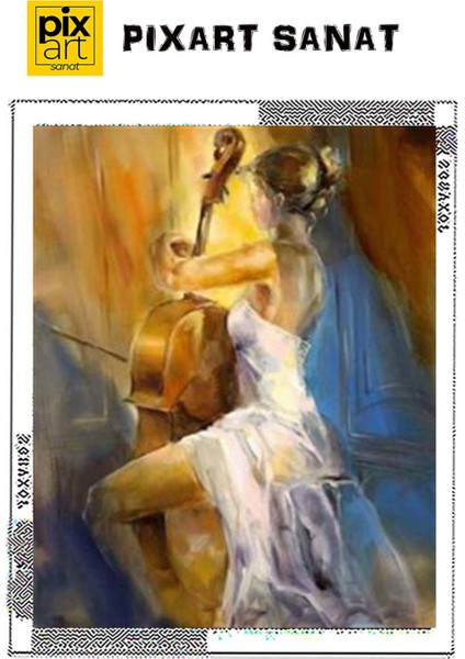 Çello ve Kız 46 x 56 cm fırsatları