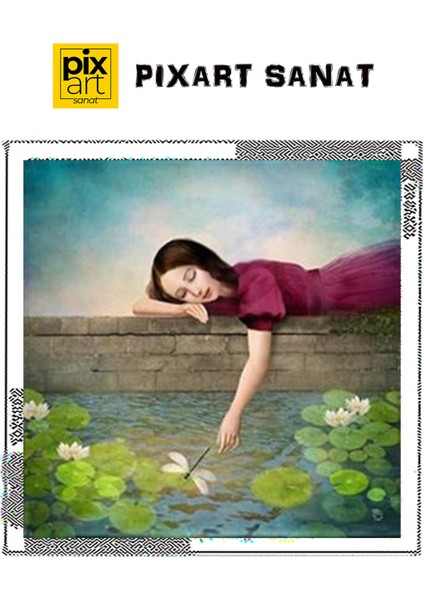 Su Kenarında Kız 56 x 56 cm fırsatları