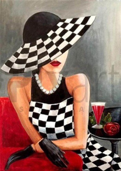 Inci Kolyeli Kadın 41 x 56 cm