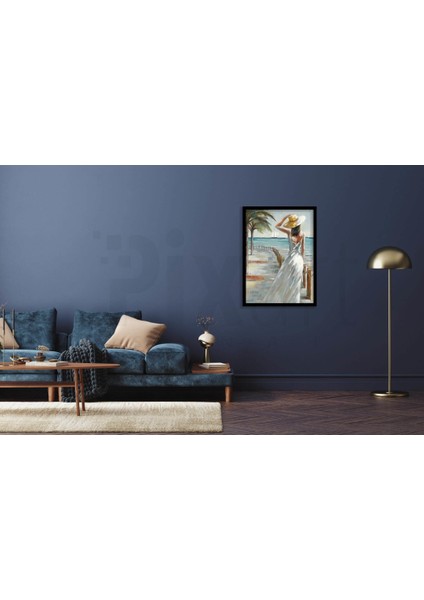 Sahildeki Beyazlı Kadın 46 x 61 cm fiyatları