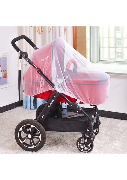 Pram Cibinlik Tam Kapak Bebek Sivrisinek Önleyici Kapak Nakış Gazlı Bez Güneşlik Perde Yaz Nefes Alabilir (Yurt Dışından)