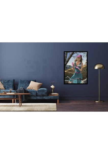 Bisiklette Kitap Okuyan Kadın Pixart Sanat Elmas Mozaik Tablo Diamond Türkiye 53 x 74 cm fiyatları