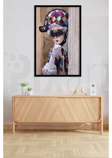 Maskeli Kadın Pixart Sanat Elmas Mozaik Tablo 41 x 58 cm fiyatları