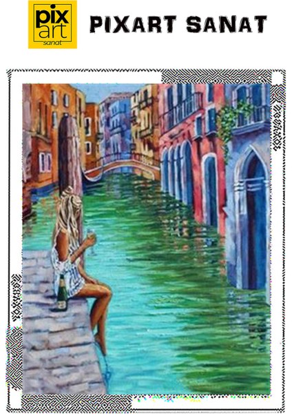 Venedik Kız Pixart Sanat Elmas Mozaik Tablo Diamond Türkiye 48 x 58 cm fırsatları