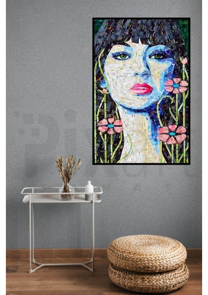Modern Kadınn Pixart Sanat Elmas Mozaik Tablo Diamond Türkiye 53 x 79 cm fiyatları