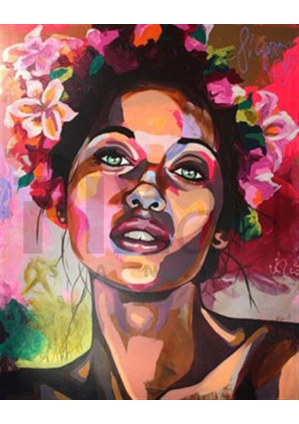 Çiçekten Taç Pixart Sanat Elmas Mozaik Tablo Diamond Türkiye 41 x 51 cm